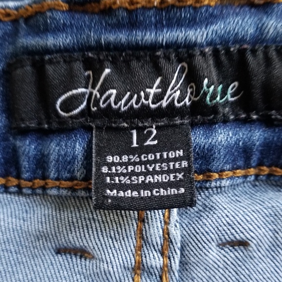 Hawthorne‎ Women's Distressed Step Hem Skinny Ankle Jeans Size 12 - Picture 8 of 9